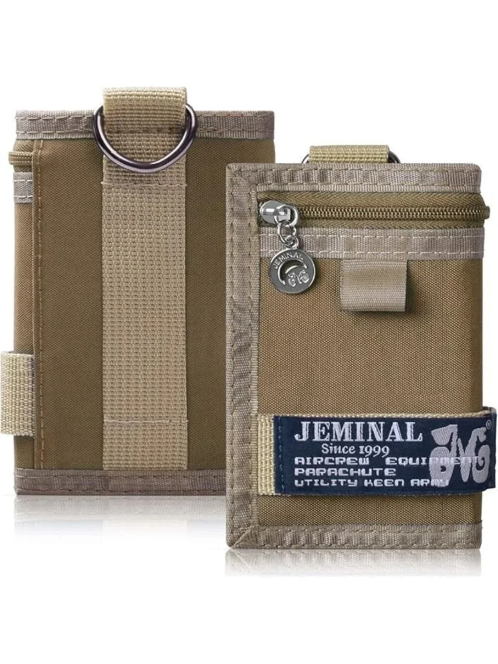 Trifold Canvas Wallet for Men | Lightweight Nylon, Keychain, Multiple Card